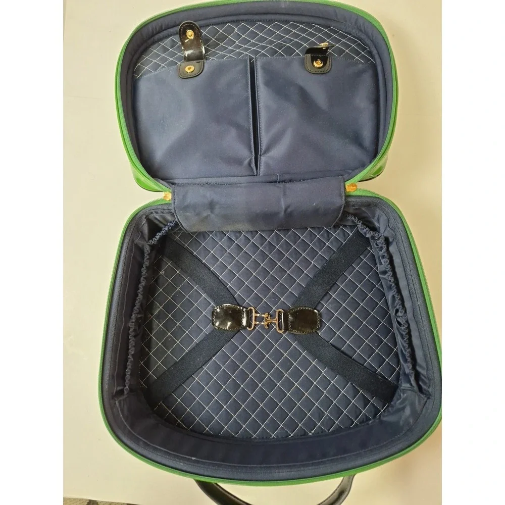 Kate Spade Emerald Green Patent leather Duchess Boarding Bag Carry On RARE‎